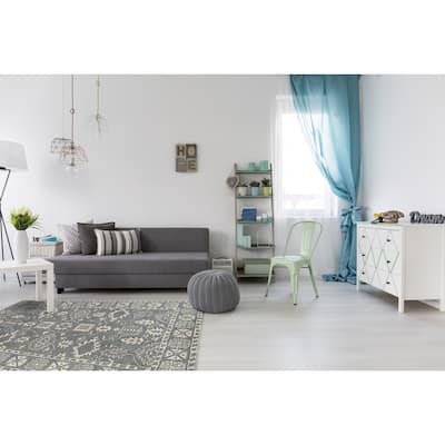 Gray Traditional Oriental Overdyed Area Rug - Timeless Elegance and Modern Sophistication