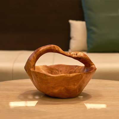 Greenage Cedar Basket with Handle,Perfect for Fruit Display