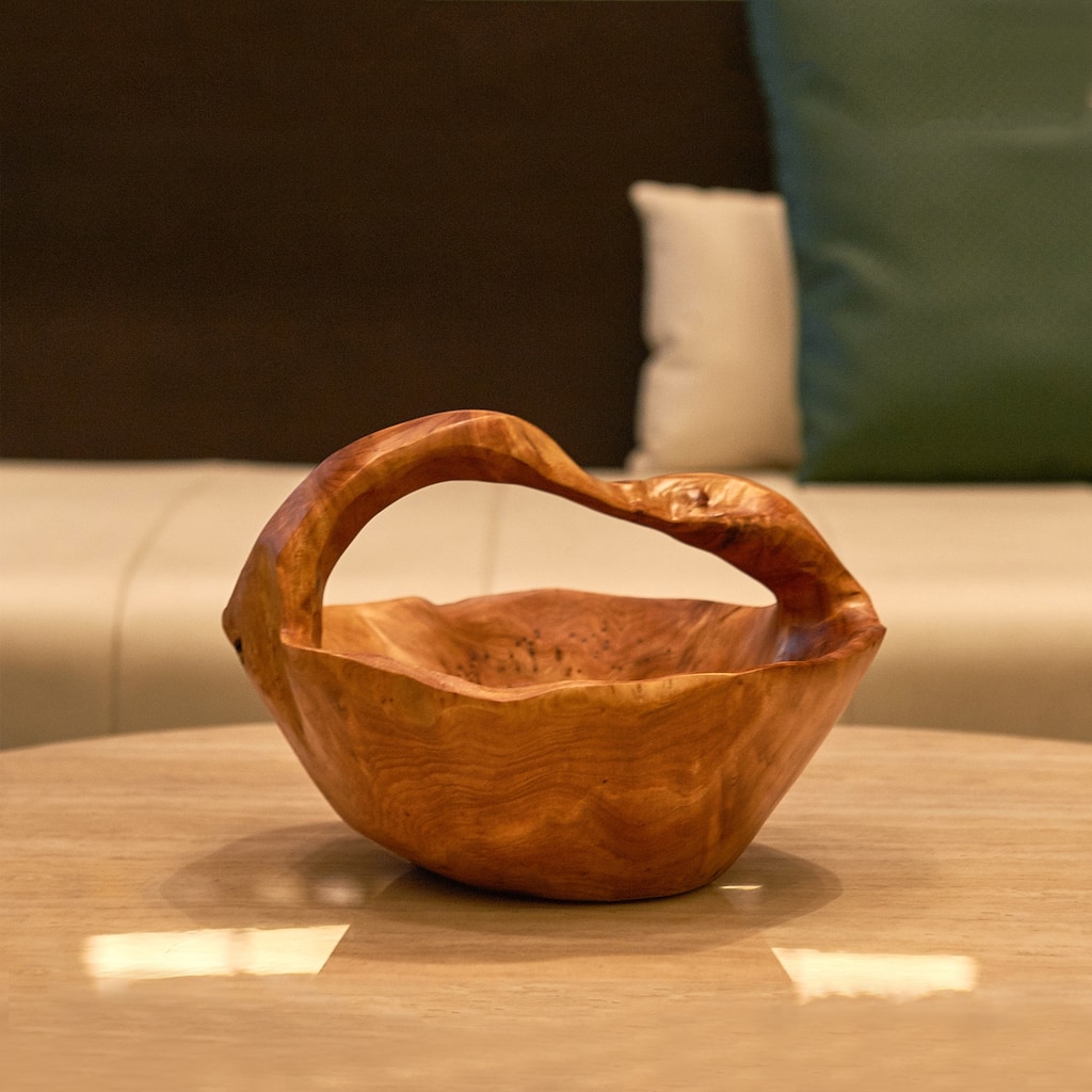 Greenage Cedar Basket with Handle,Perfect for Fruit Display