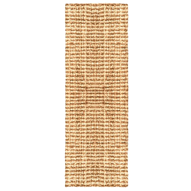 Delara Handwoven Boucle Area Rug, 100% Natural Texture & Lasting Durability for Modern High-Traffic Areas like Living Rooms - 2'.5" x 9' - Natural