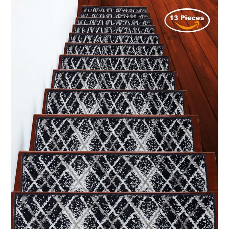 SUSSEXHOME Modern Collection Stair Treads - 10-PACK - Navy