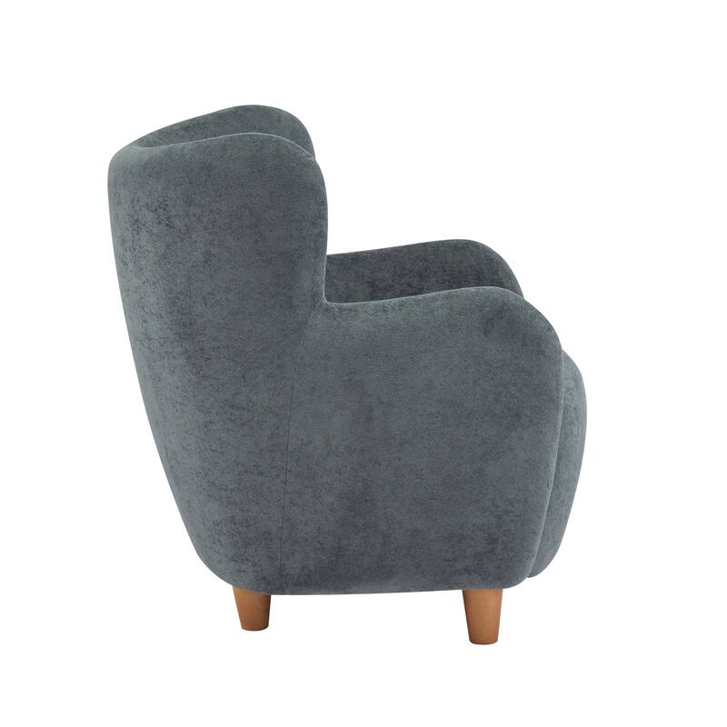 Roomfitters Lucia Wingback Armchair, Cozy Modern Accent Chair for Living Room and Bedroom