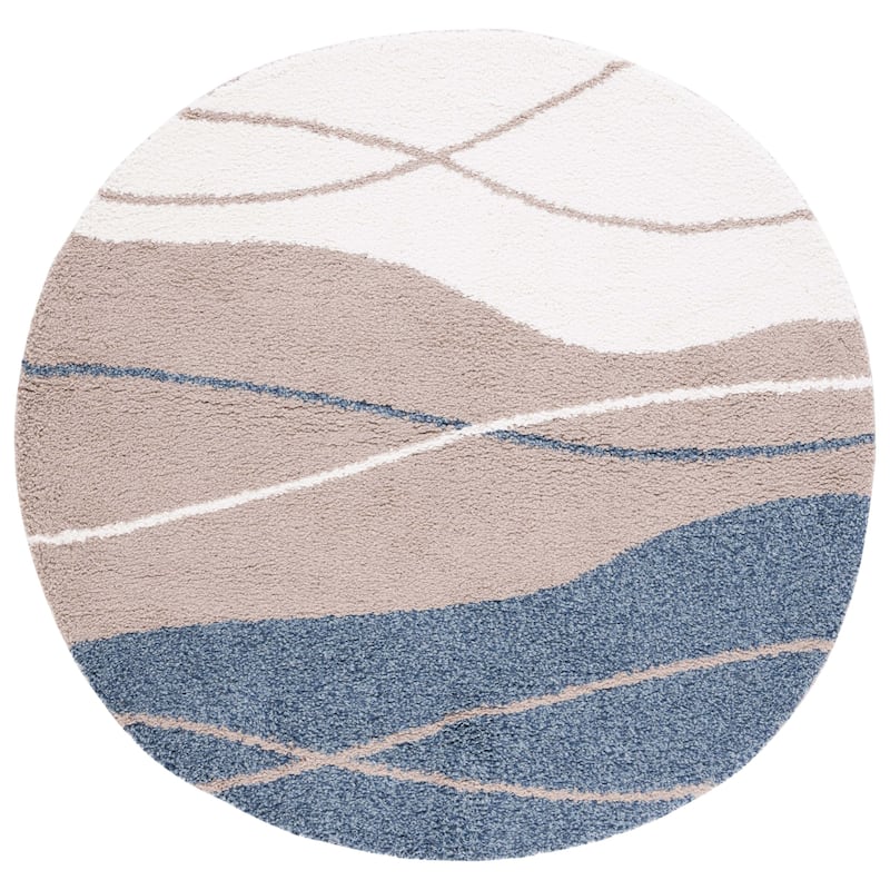 SAFAVIEH Calico Shag Isabell Abstract 1.5-inch Thick Rug