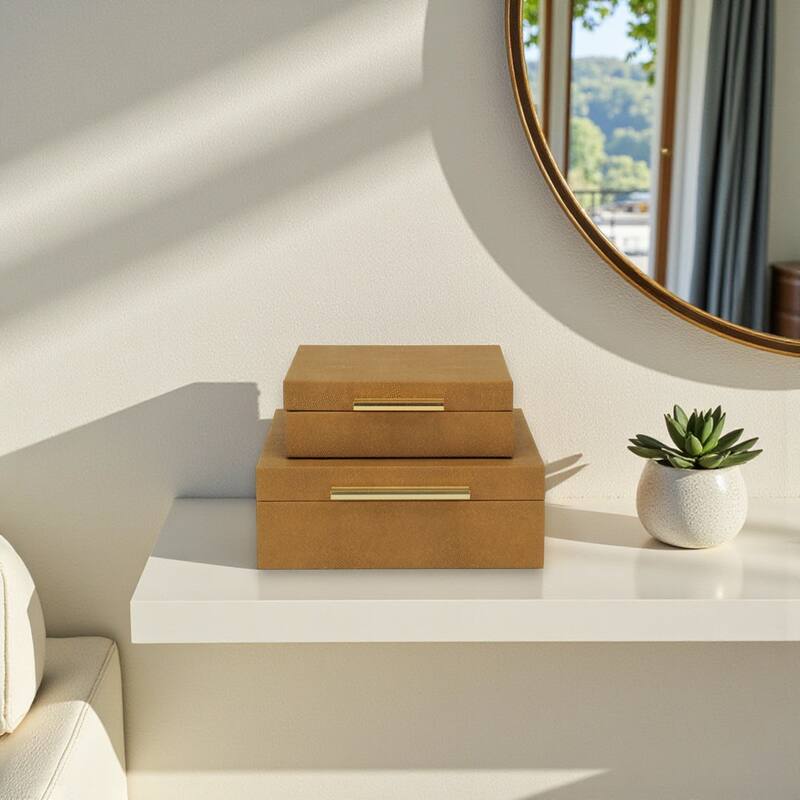 Lusan Black Vinyl Decorative Box Set