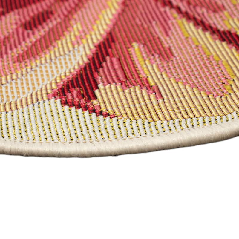 Liora Manne Esencia Peony Indoor/Outdoor Mat Green 3'3"x3'3"