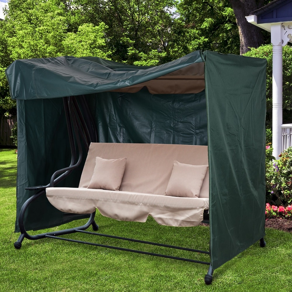 Aosomoutsunny Large Outdoor Swing Chair Cover For Your Garden Patio Furniture Protects Against The Wind Uv Rays Water Green Dailymail
