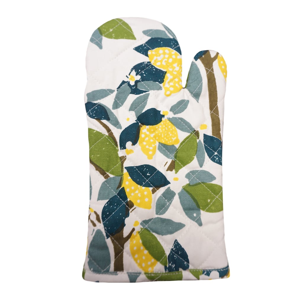 Home & Manor Kitchen Chef Floral Oven Mitt