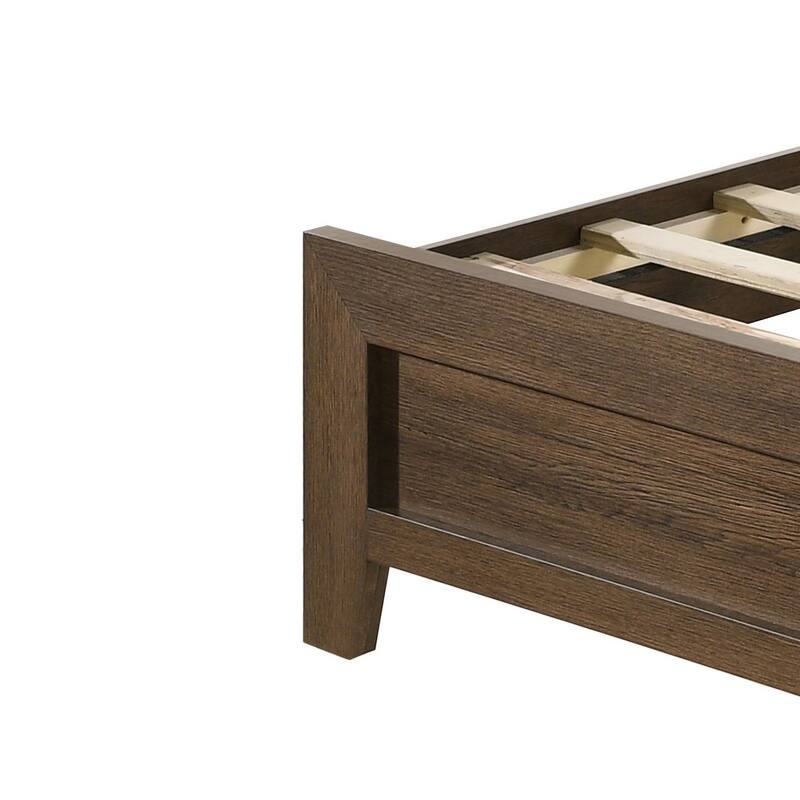King Size Panel Bed with 12-Slat Support and No Box Spring Needed