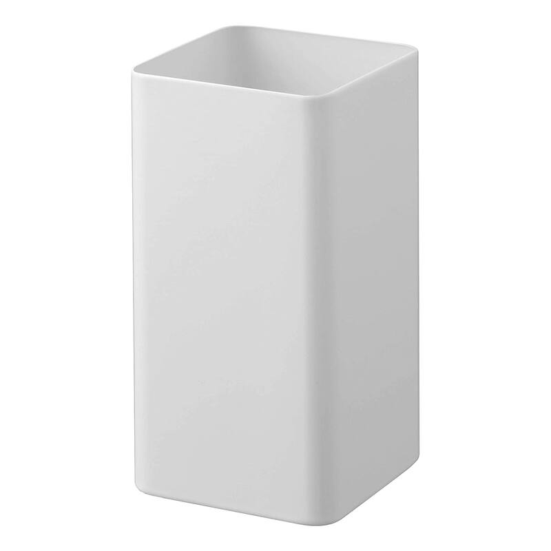 Yamazaki Home Kitchen Utensil Organizer, Steel - L 3.74 x W 3.74 x H 7.09 inches - White - L 3.74 x W 3.74 x H  7.09 inches