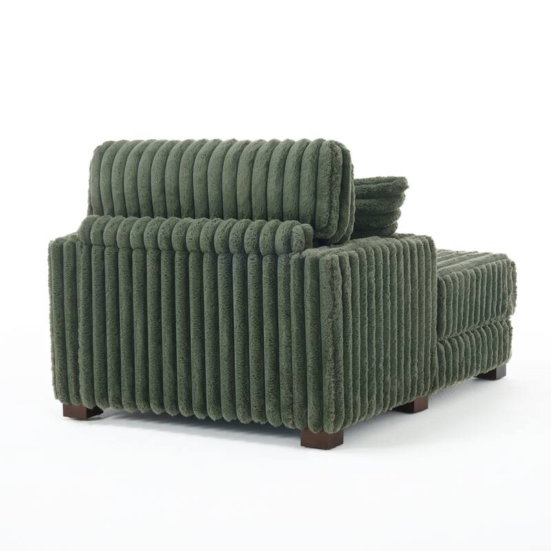 41.7" W Upholstered Plush Corduroy Chaise Lounge Set of 2