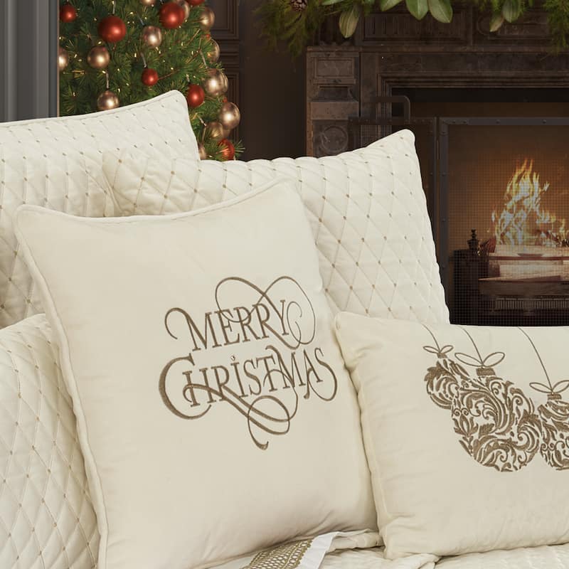 J. Queen New York J. Queen New York Grandeur Decorative Throw Pillow - Accent - Polyester - White
