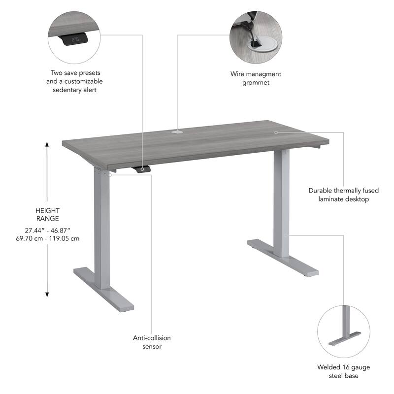 Bush Business Furniture Move 60 Series 48x24 Adjustable Standing Desk