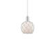 Option Polished Nickel / White Glass with White Rope