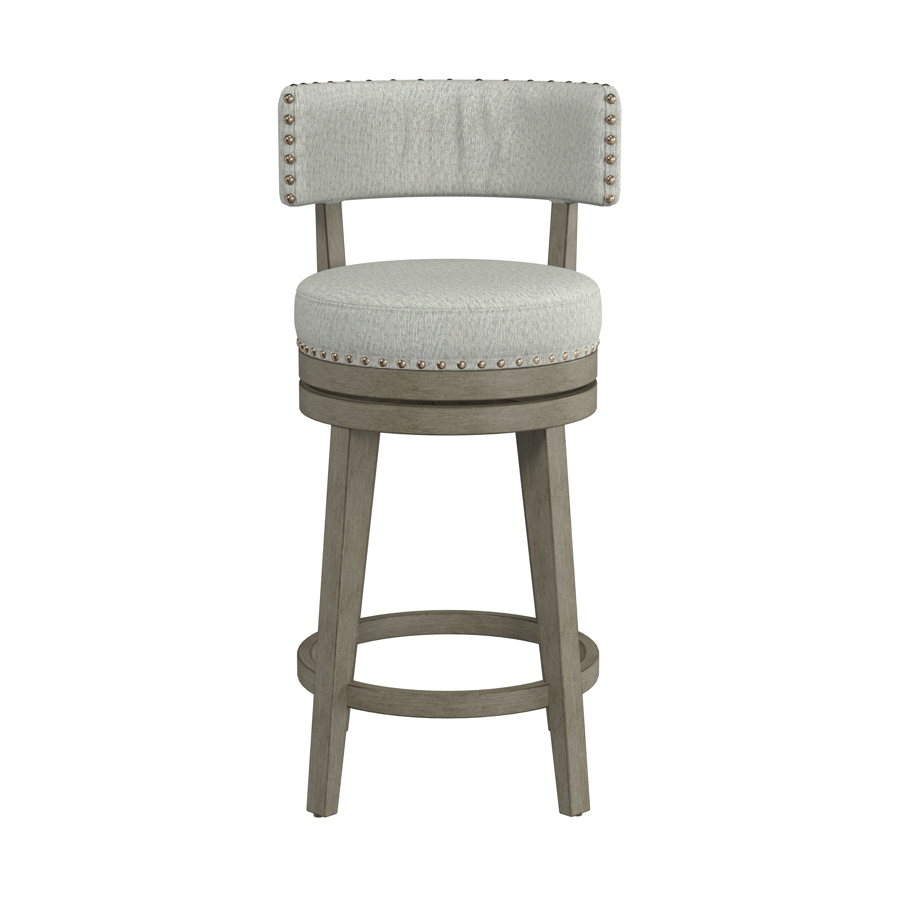 Hillsdale Furniture Lawton Wood Swivel Stool Antique Gray On