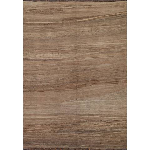 Natural Dyedkilim Modern Area Rug - 4'2''x 5'4''