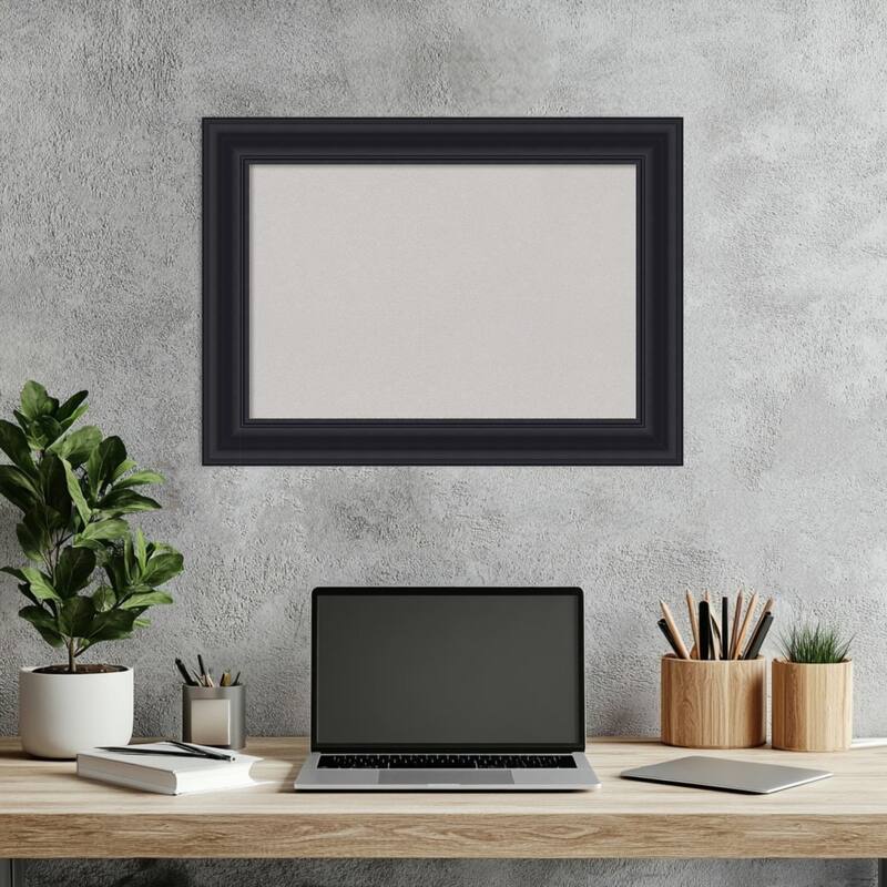 Dalat Black Framed Cork Board - Bulletin Board, Organization Board, Pin Board