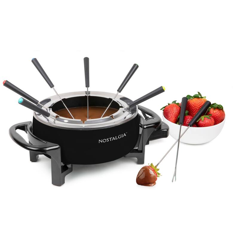 Nostalgia 12-Cup Electric Fondue Pot, Black
