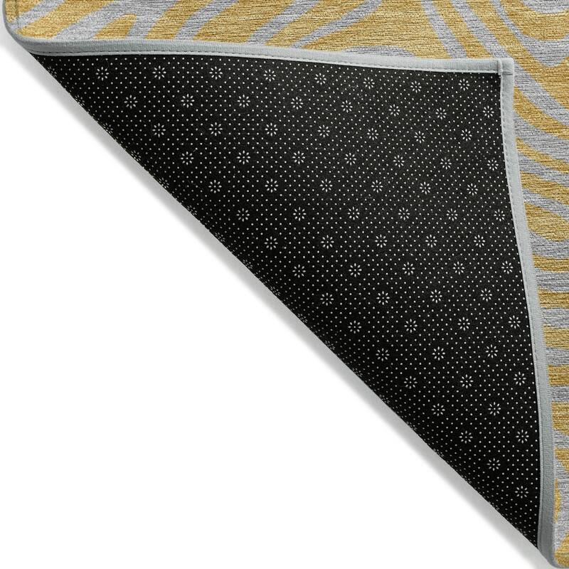 Machine Washable Indoor/ Outdoor Modern Trance Chantille Rug