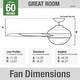 preview thumbnail 37 of 40, Hunter 60" Warrant Ceiling Fan with LED Light, Wall Control - Windmill - Farmhouse, Industrial, Contemporary - ENERGY STAR