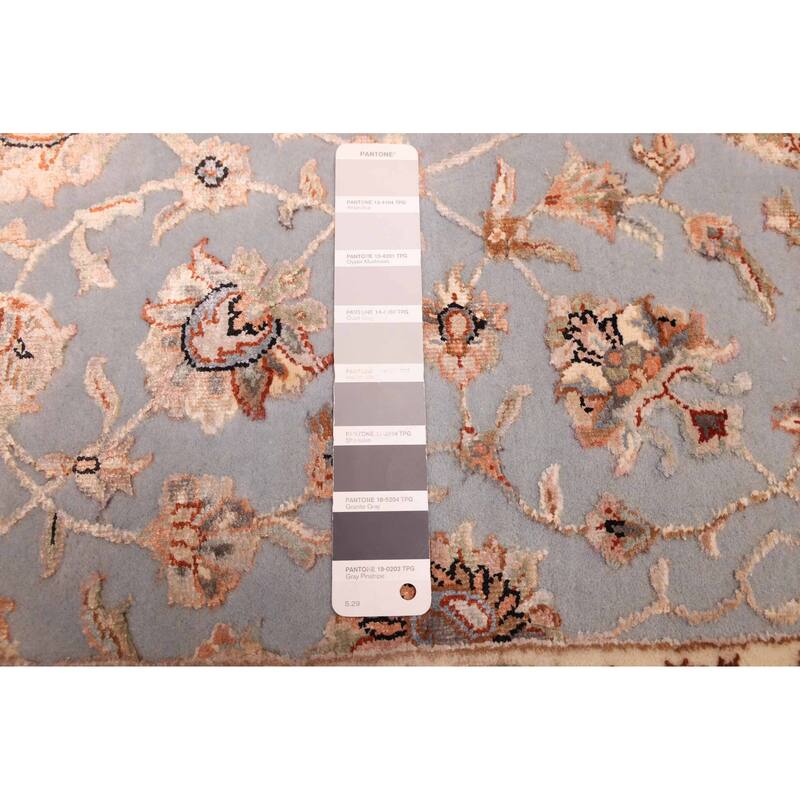 ECARPETGALLERY Hand-knotted Mirzapur Grey Viscose, Wool Rug - 5'8 x 7'11