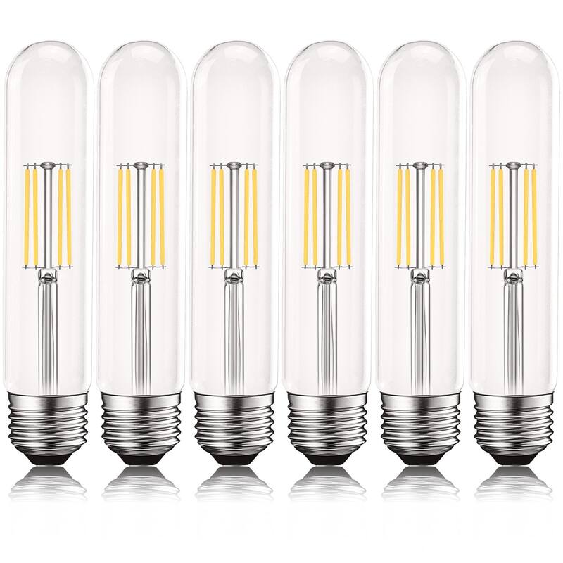 Luxrite Edison T9 LED Tube Light Bulbs 60W Equivalent 4000K Cool White 550 Lumens Dimmable 5W UL Listed E26 6 Pack - 4000K (Cool White)
