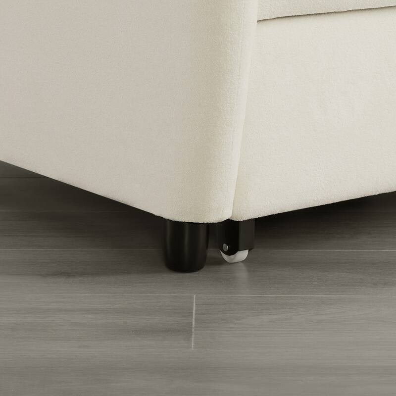 Spruce & Spring Modern Pull-Out Accent Chair Bed with Adjustable Backrest & Space-Saving Design