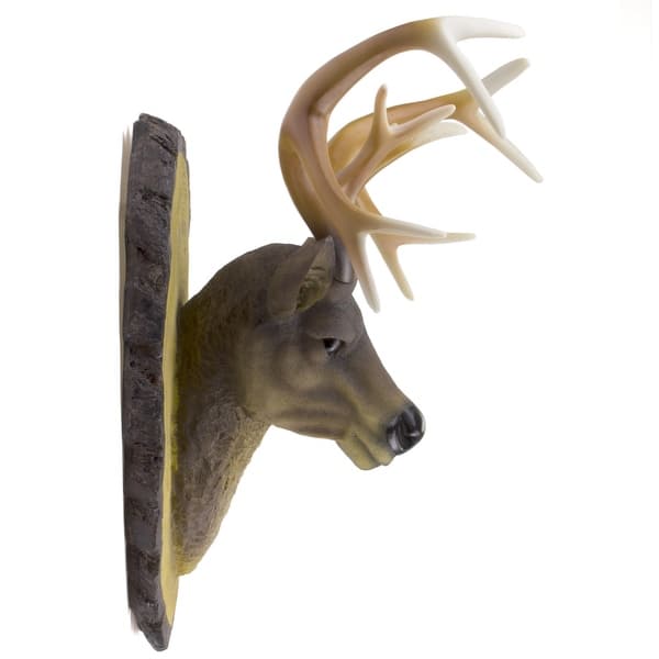 Shop Faux Buck Deer Head Wall Decor Resin Bust Statue Wall Hanging