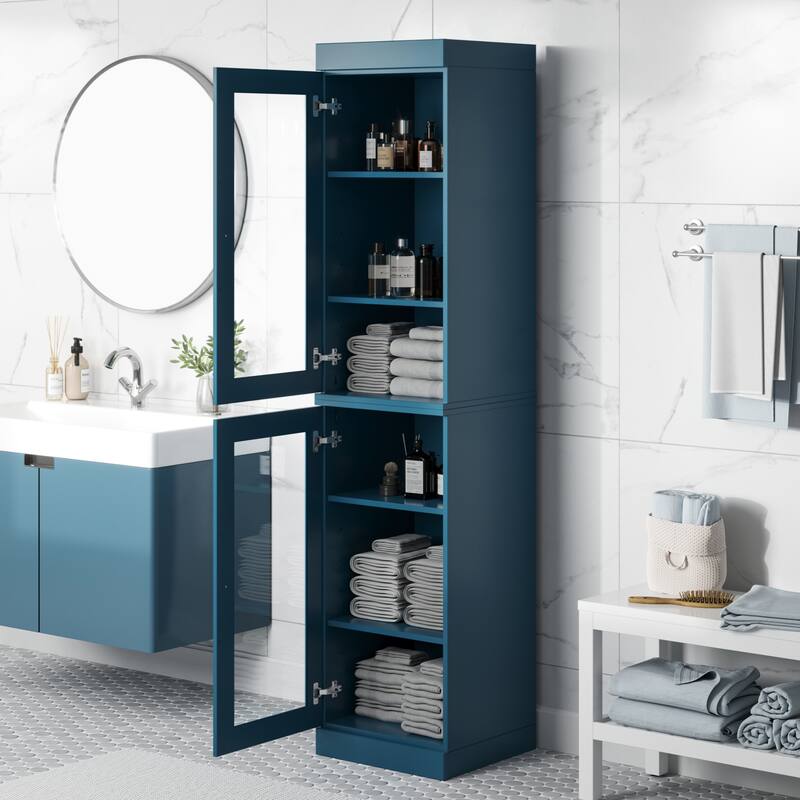 100% Solid Wood 16.5" Bathroom Cabinet with Optional Doors by Palace Imports