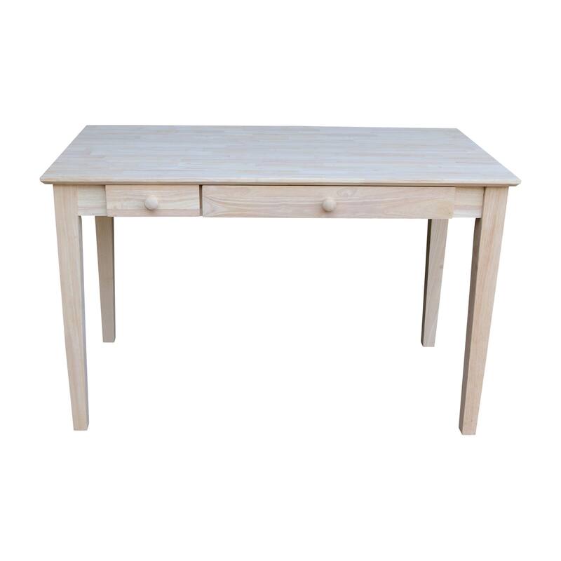 Home Office Desk 48" Computer Writing Workstation, Brown Sturdy Desk with Storage