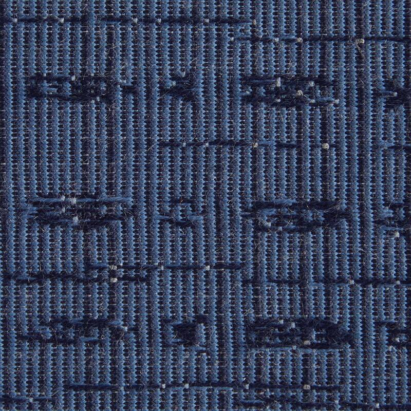 Sorra Home Sunbrella Textured Indigo Indoor/Outdoor Loveseat Pillow and Cushion Set