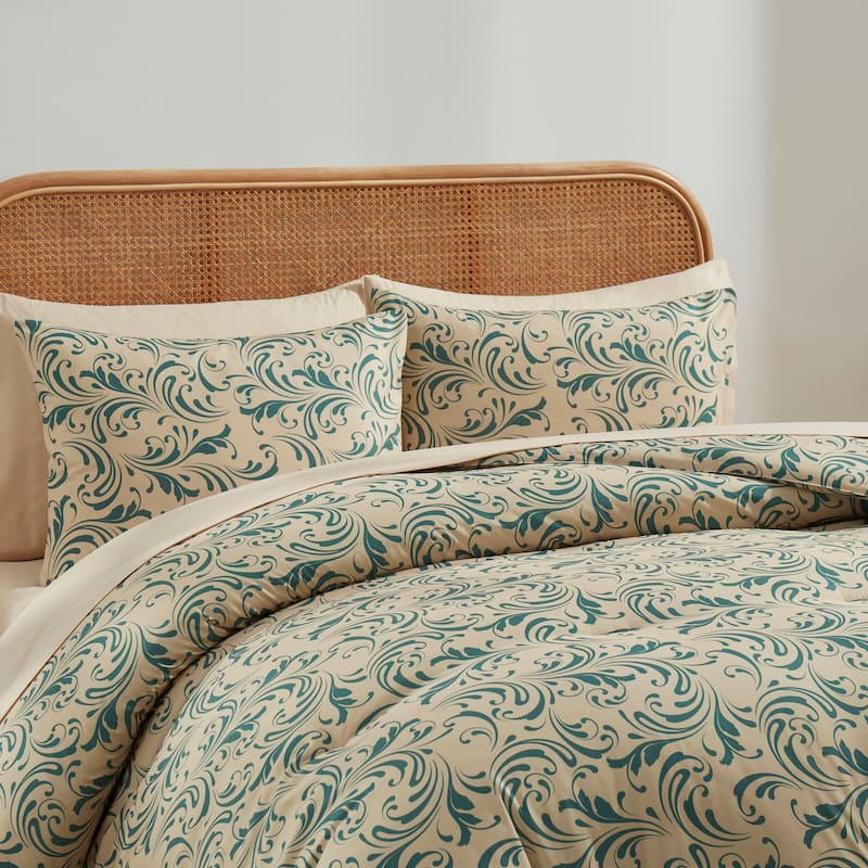 Virtu Comforter Sets Bed in a bag Biomorphic Design Sets with Sheets