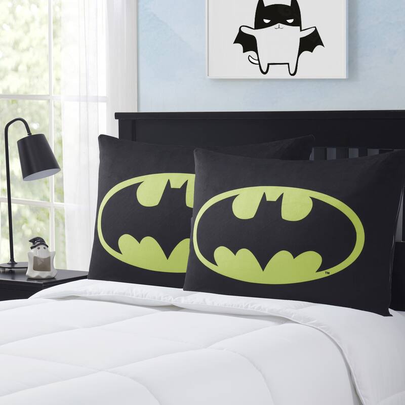 Batman Signal Reversible 20" x 26" Bed Pillow 2 Pack