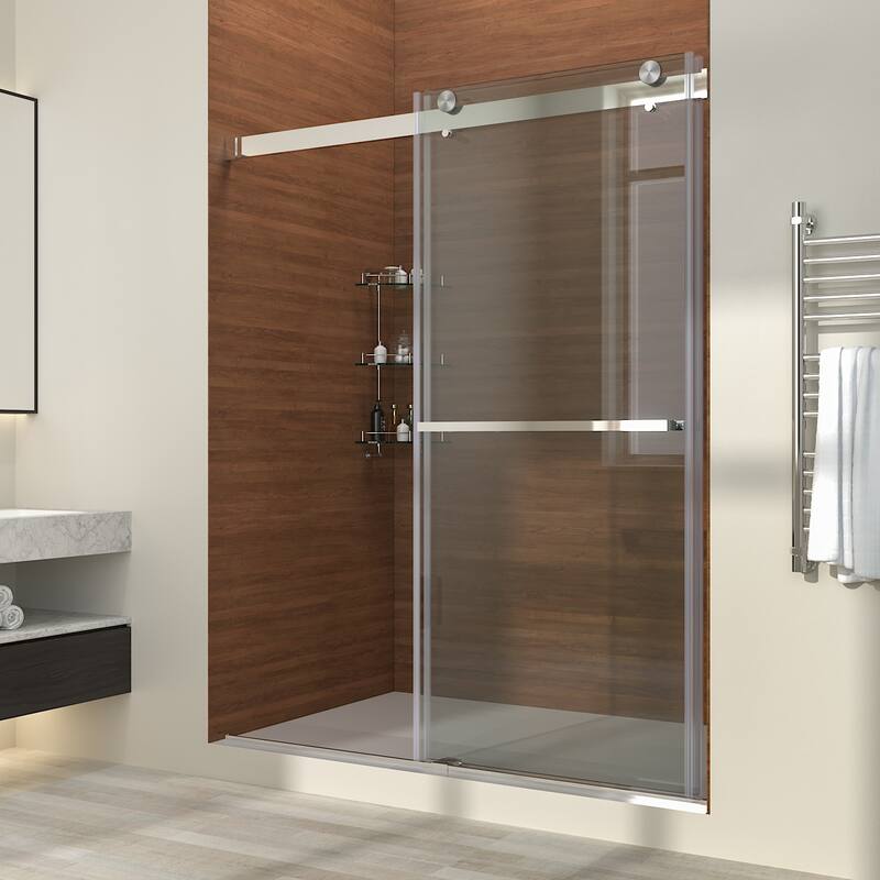 Elegant Frameless Sliding Shower Doors Stainless Steel