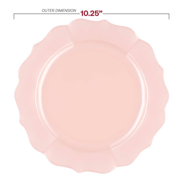 Elegant Pearl Round Lotus Disposable Plastic Plates - Party Supplies