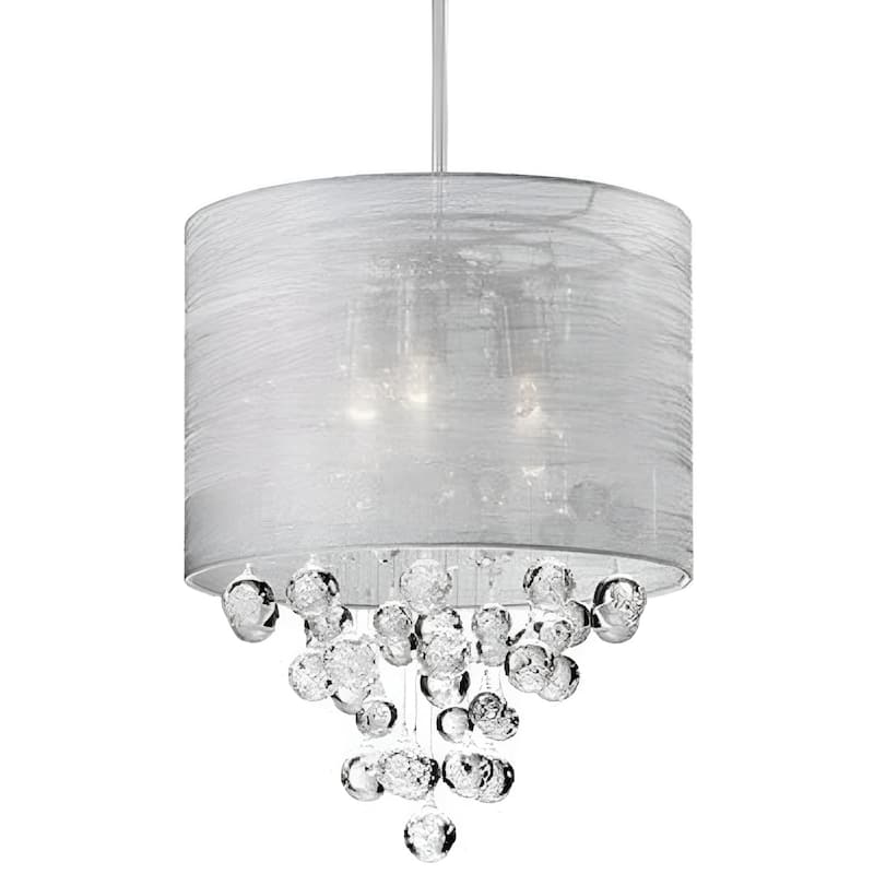 Teardrops 3 - Light Dimmable Fabric Drum Chandelier Ceiling Light