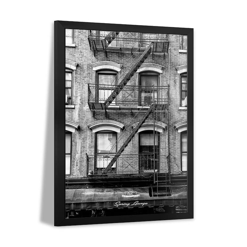Black Fire Escape Stairs Premium Framed Poster by Philippe Hugonnard