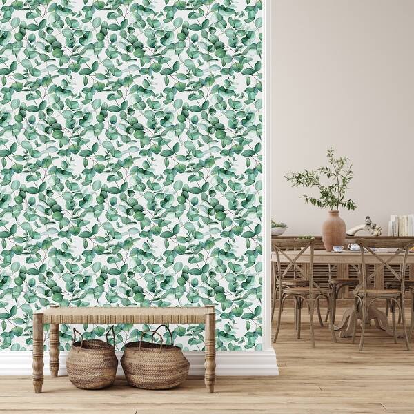 Poplar Leaves Wallpaper Peel and Stick and Prepasted - Bed Bath ...