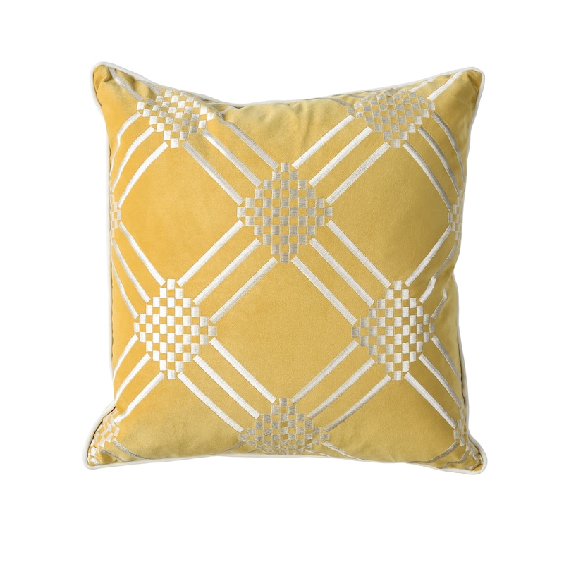 Foe Contemporary Grey Throw Pillows (Set of 2) by Furniture of America - Gold
