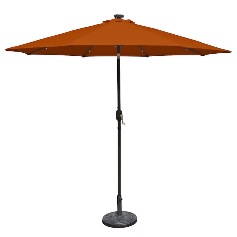 Mirage Fiesta 9-ft Octagonal Market Umbrella with Solar LED Lights
