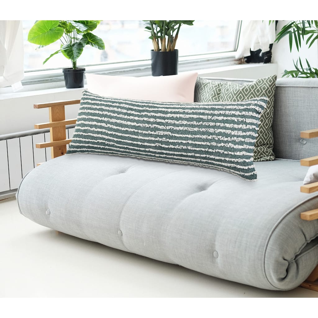 Sevita Jungle Green Wispy Ways Throw Pillow