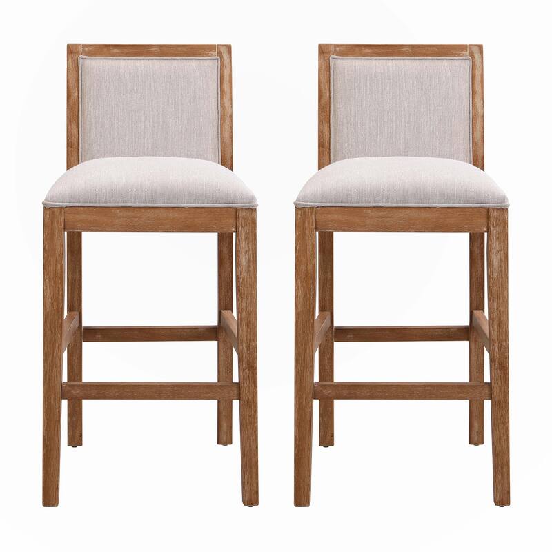 30.5 Inch Height Bar Stools set of 2 - Beige