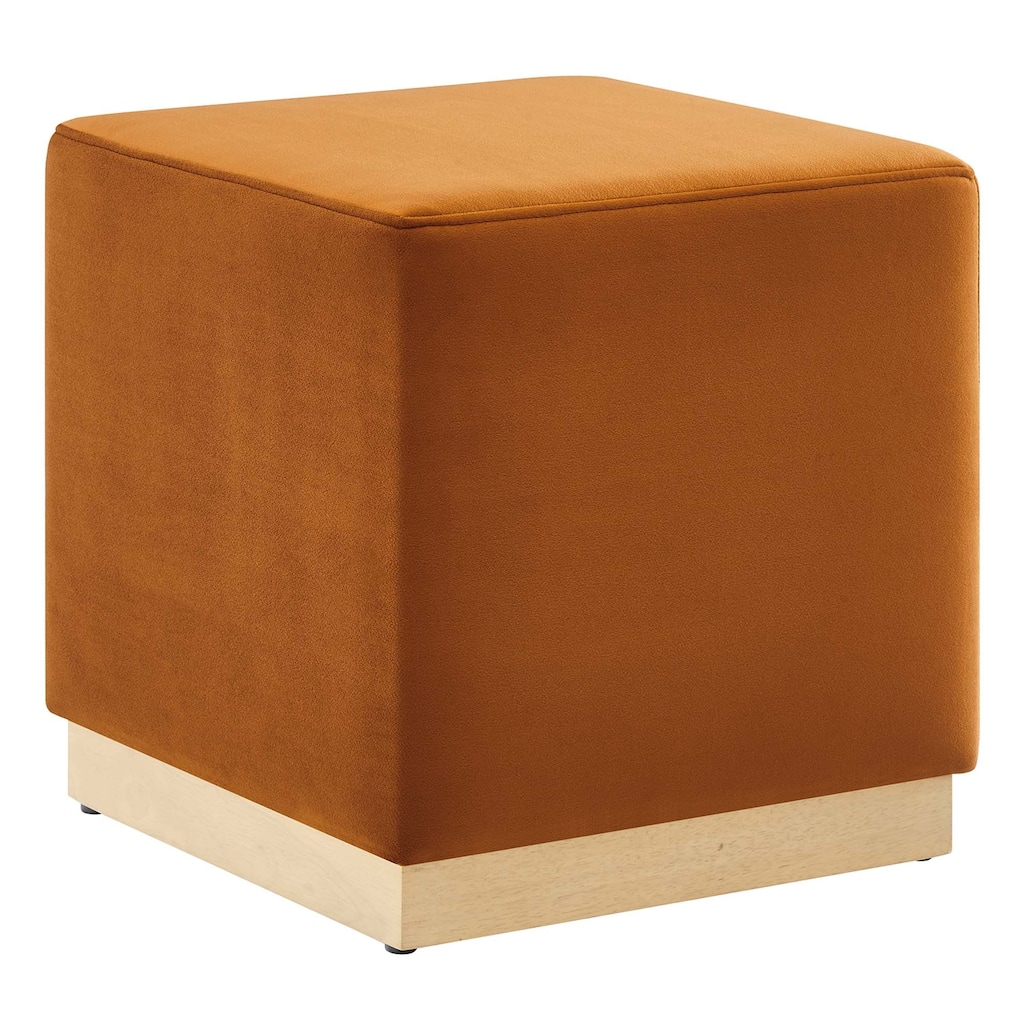 Tilden 17"/28" Square Performance Velvet Upholstered Ottoman