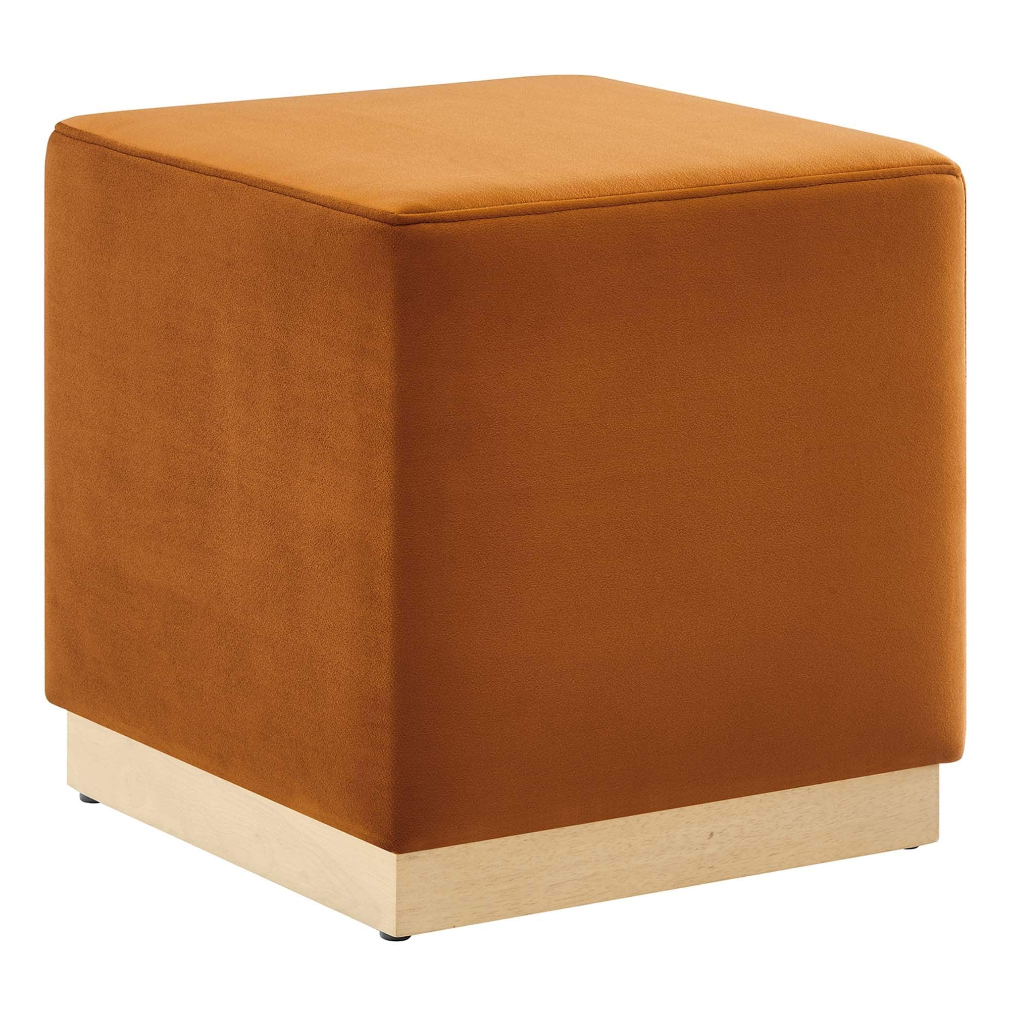 Tilden 17"/28" Square Performance Velvet Upholstered Ottoman
