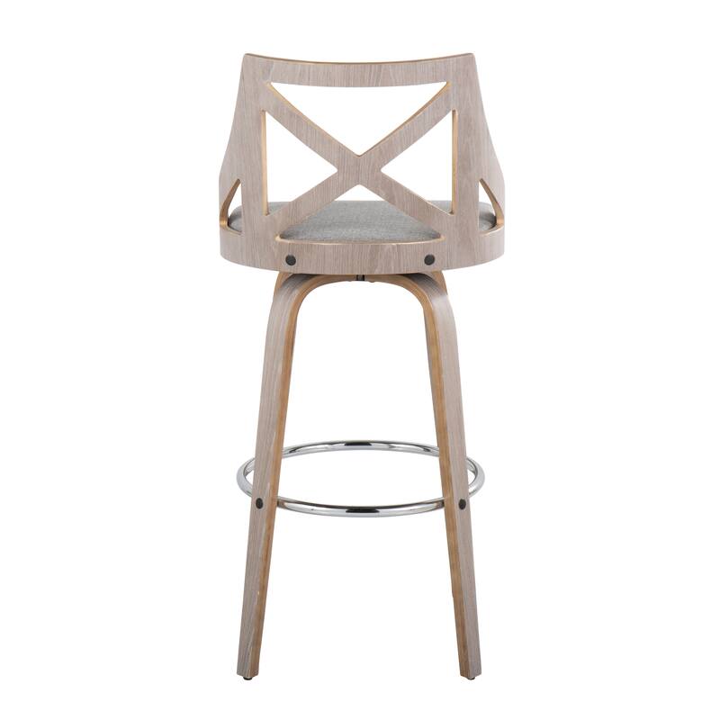 The Gray Barn Charlotte 30" Fixed-Height Bar Stool with Bent Wood Legs (Set of 2)