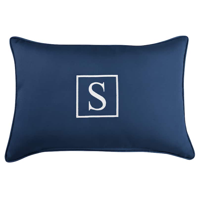 Sunbrella Canvas Monogram Indoor/Outdoor 13x20 Corded Pillow (Single)