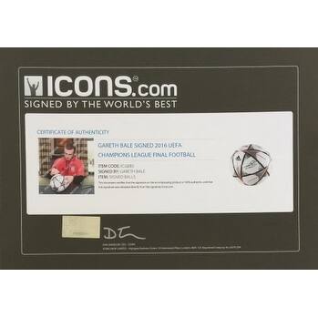 Shop Gareth Bale Signed 2016 Uefa Champions League Final Soccer Ball Icons Overstock 19559382