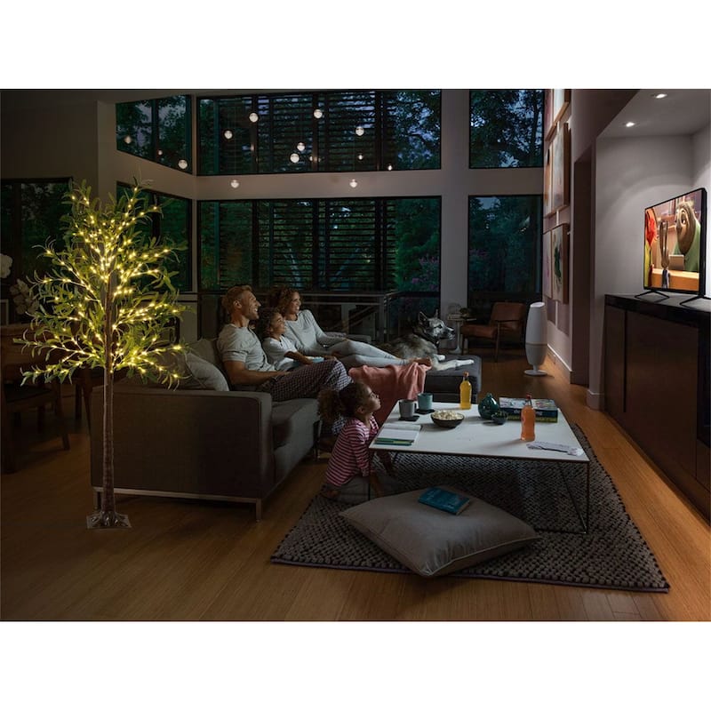 5.9ft Lighted Artificial Olive Tree with LED Fairy Lights