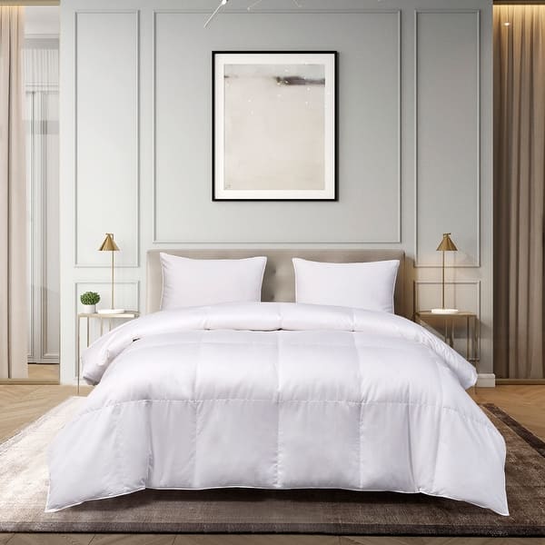 slide 2 of 13, Hotel Grand 1000 Thread Count Cotton European White Down Comforter Full - Queen - White