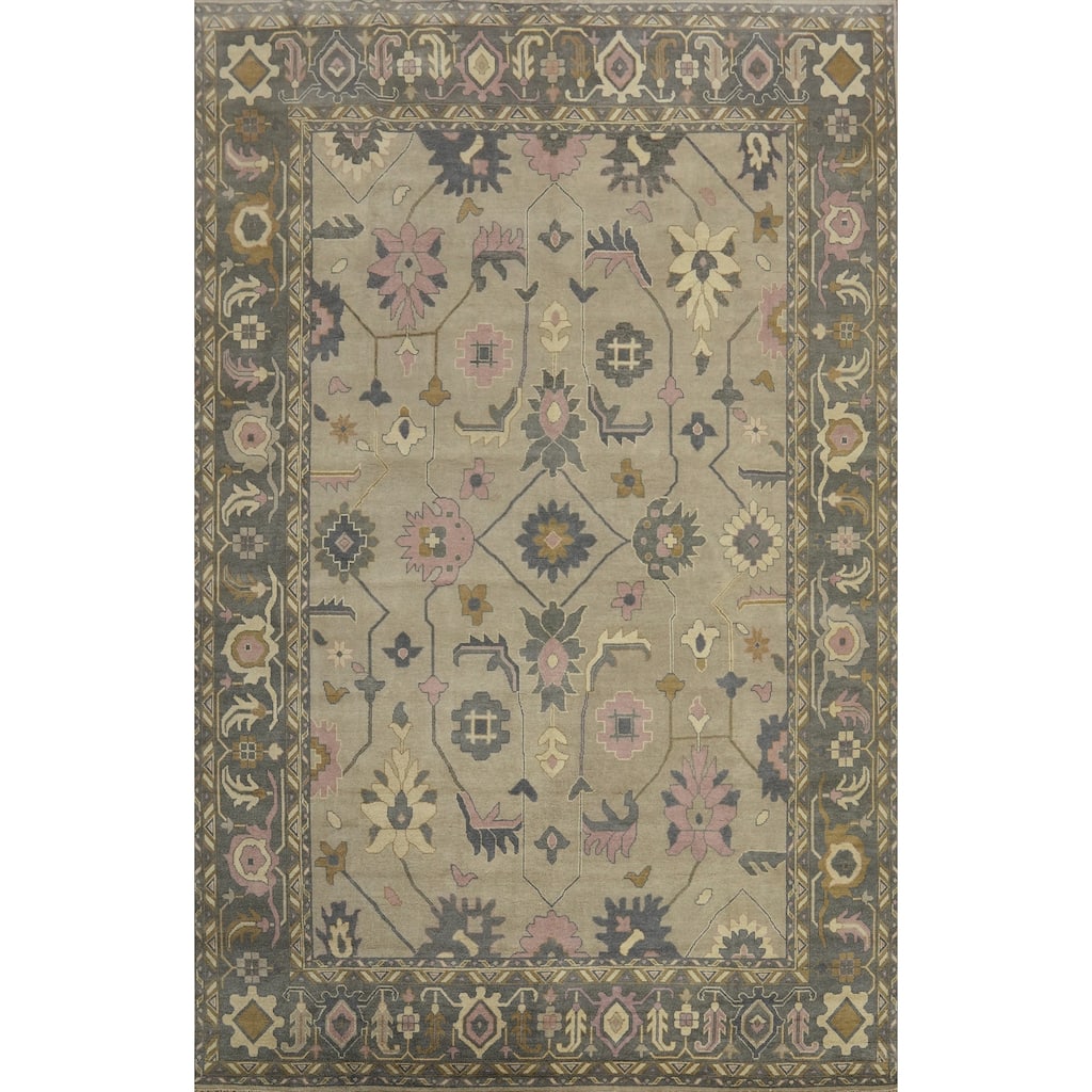 Handmade Wool Oushak Indian Large Rug Handmade Geometric Carpet - 17' 11'' X 11' 11''