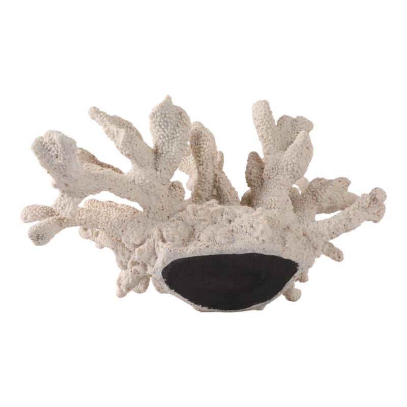 Polyresin Sculpture Coral Reef Textured Modern Accent - 8" Ivory - 15.25" x 9.75" x 8"